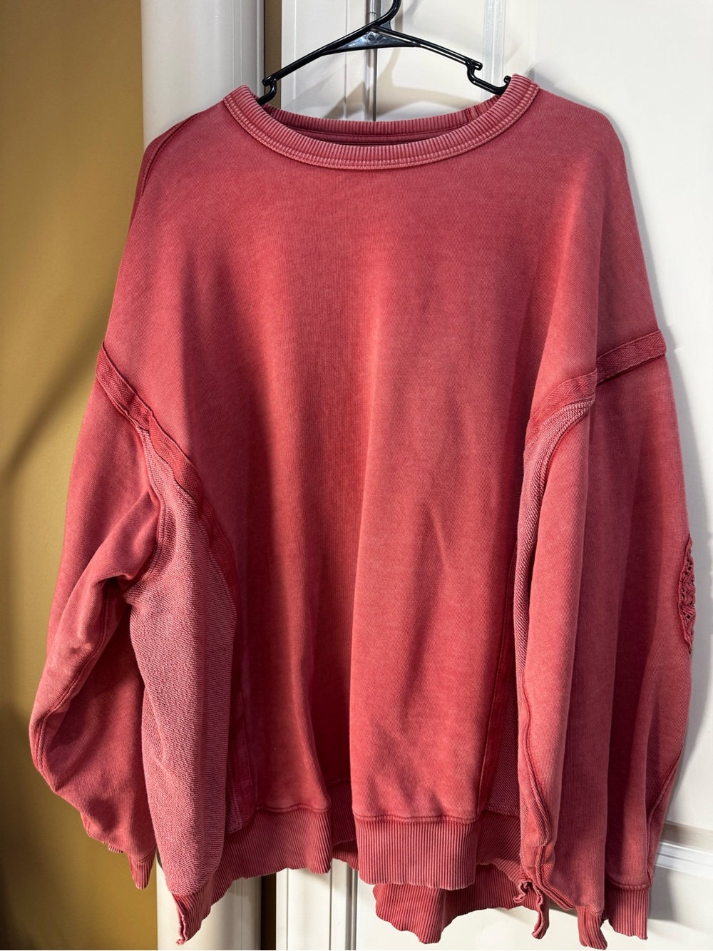 aerie Washed Rose Oversized Crewneck Sweatshirt - Rose
